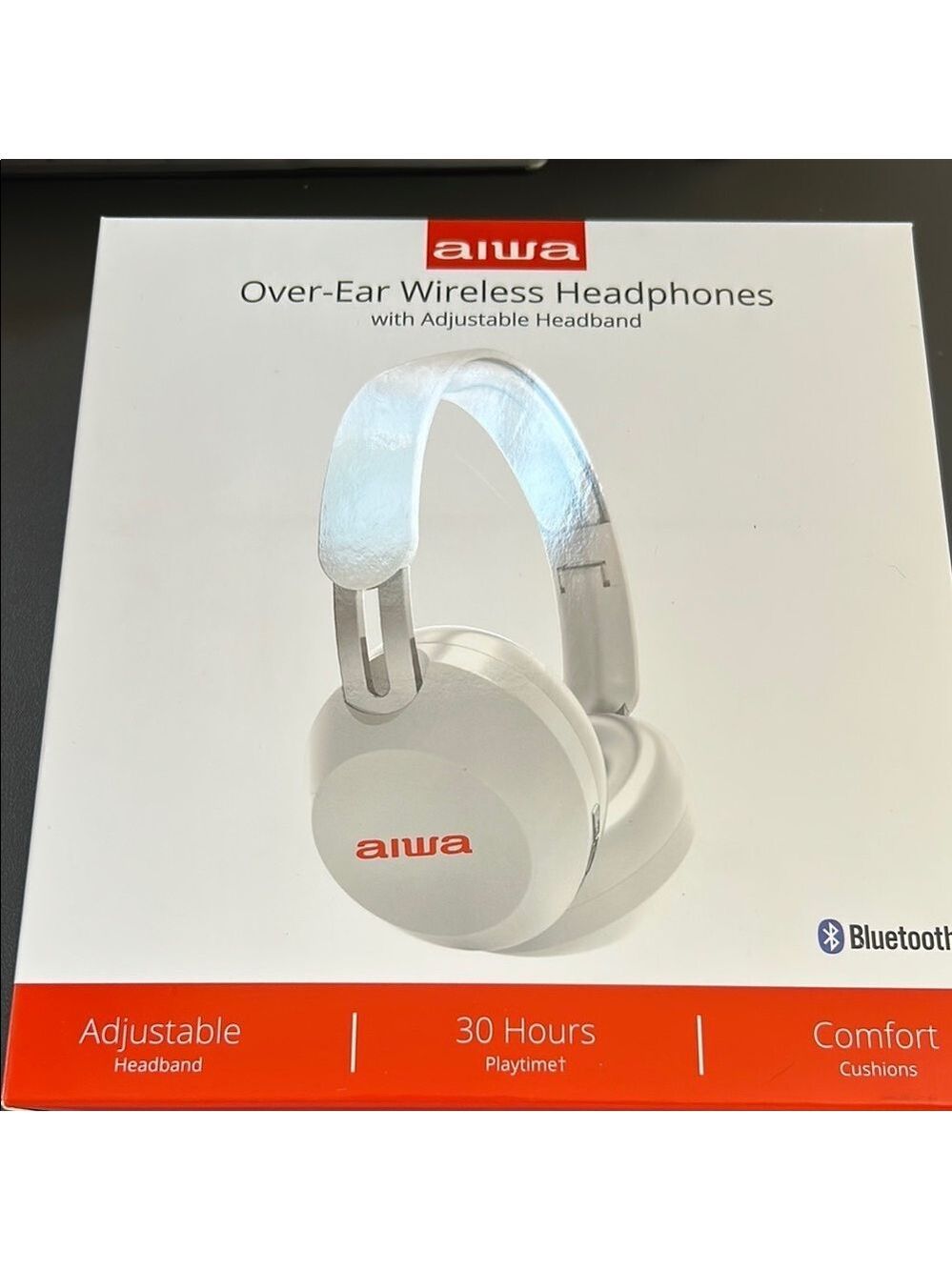 Aiwa Over-Ear Wireless Headphones - White New in Sealed Box
